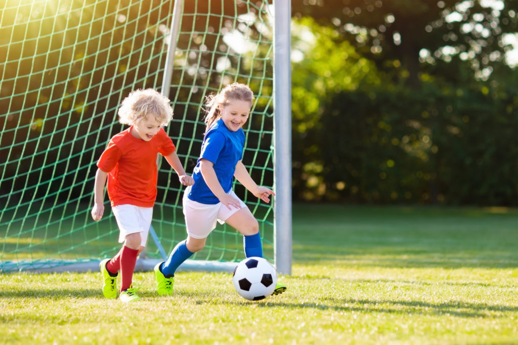 kids playing soccer