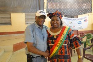 Photo of Ron Freeman with woman from Guinea.