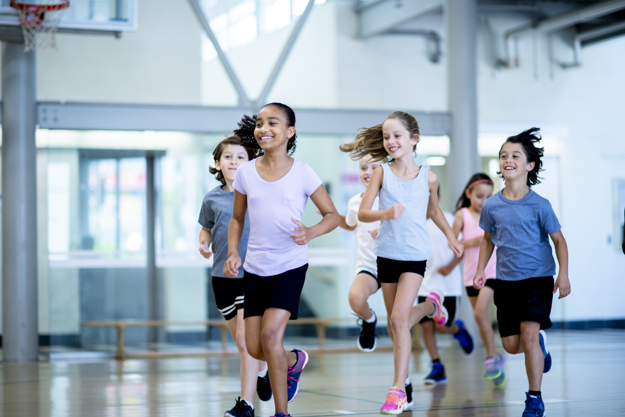 Running in the gym